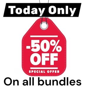 BUNDLE 2 or MORE ITEMS FOR A 50% OFF -LIMITED TIME ONLY